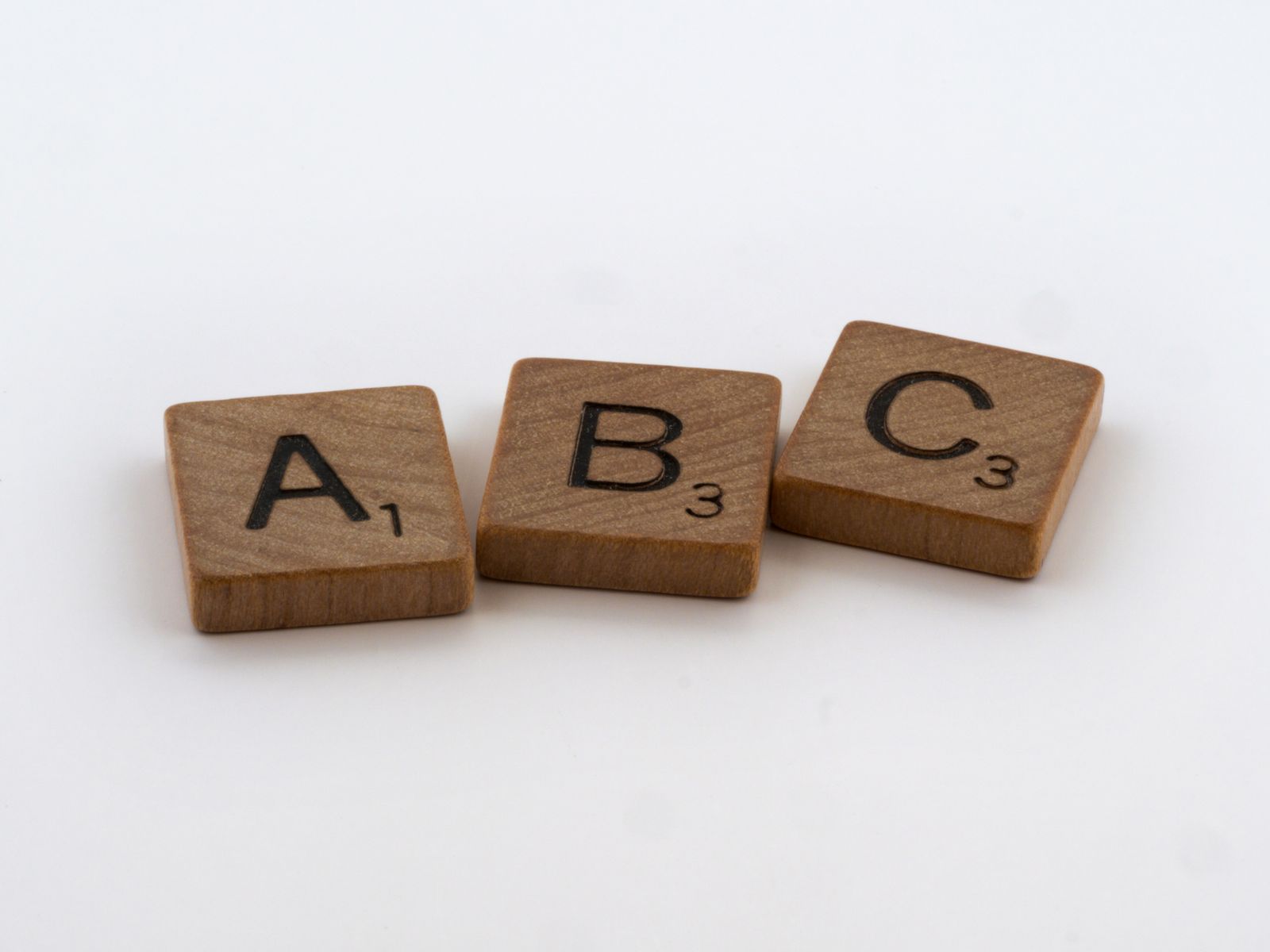 Wooden alphabet letter blocks