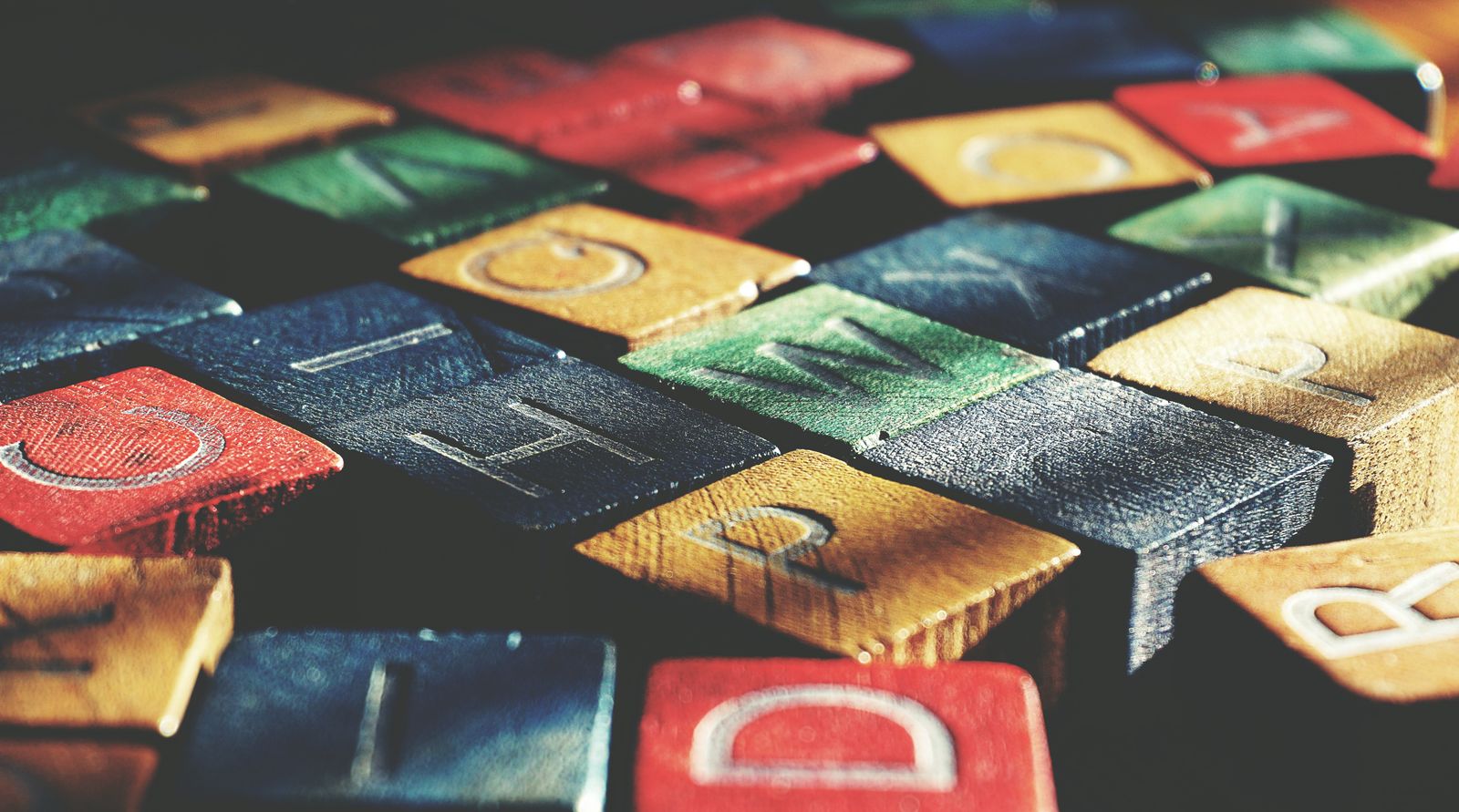 Wooden alphabet letter blocks