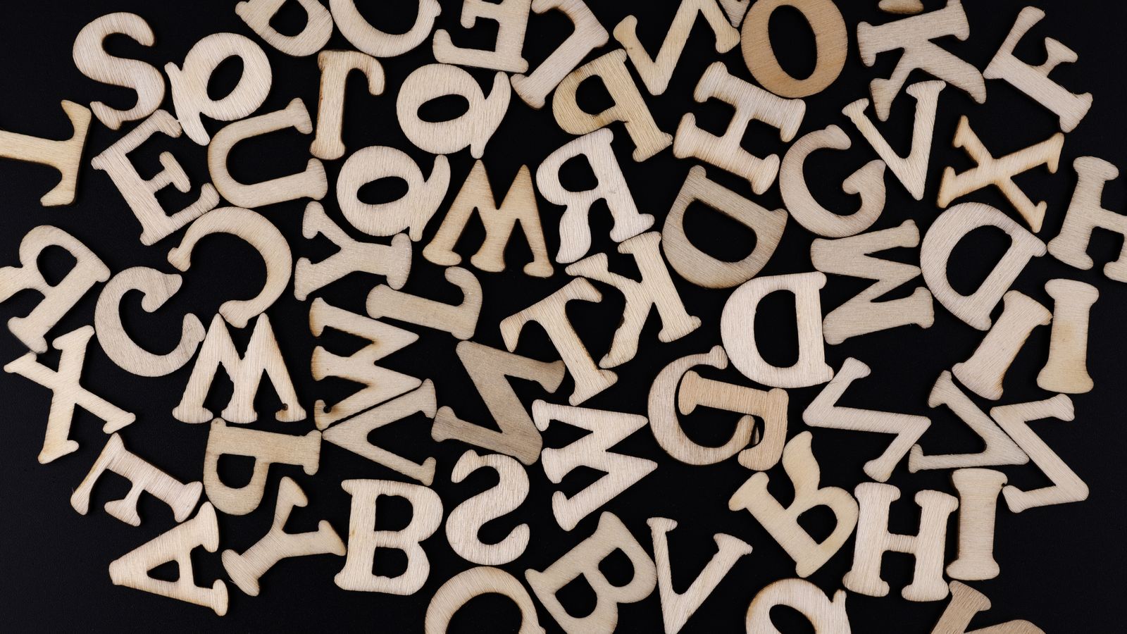 Wooden alphabet letter blocks