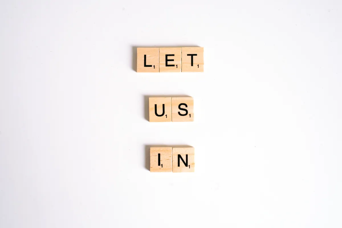 Colorful wooden letter blocks