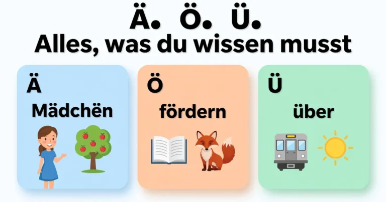 Featured image: Professional featured image for: German Words With Ä, Ö, and Ü: a Beginner’s Guide: Everything You N