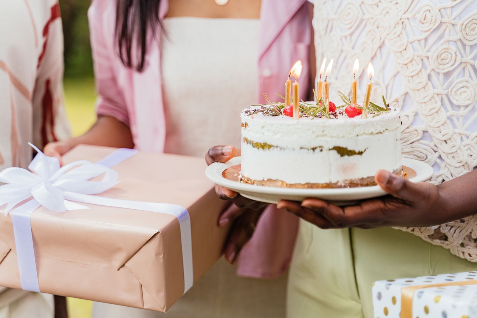 Wrapped birthday gifts