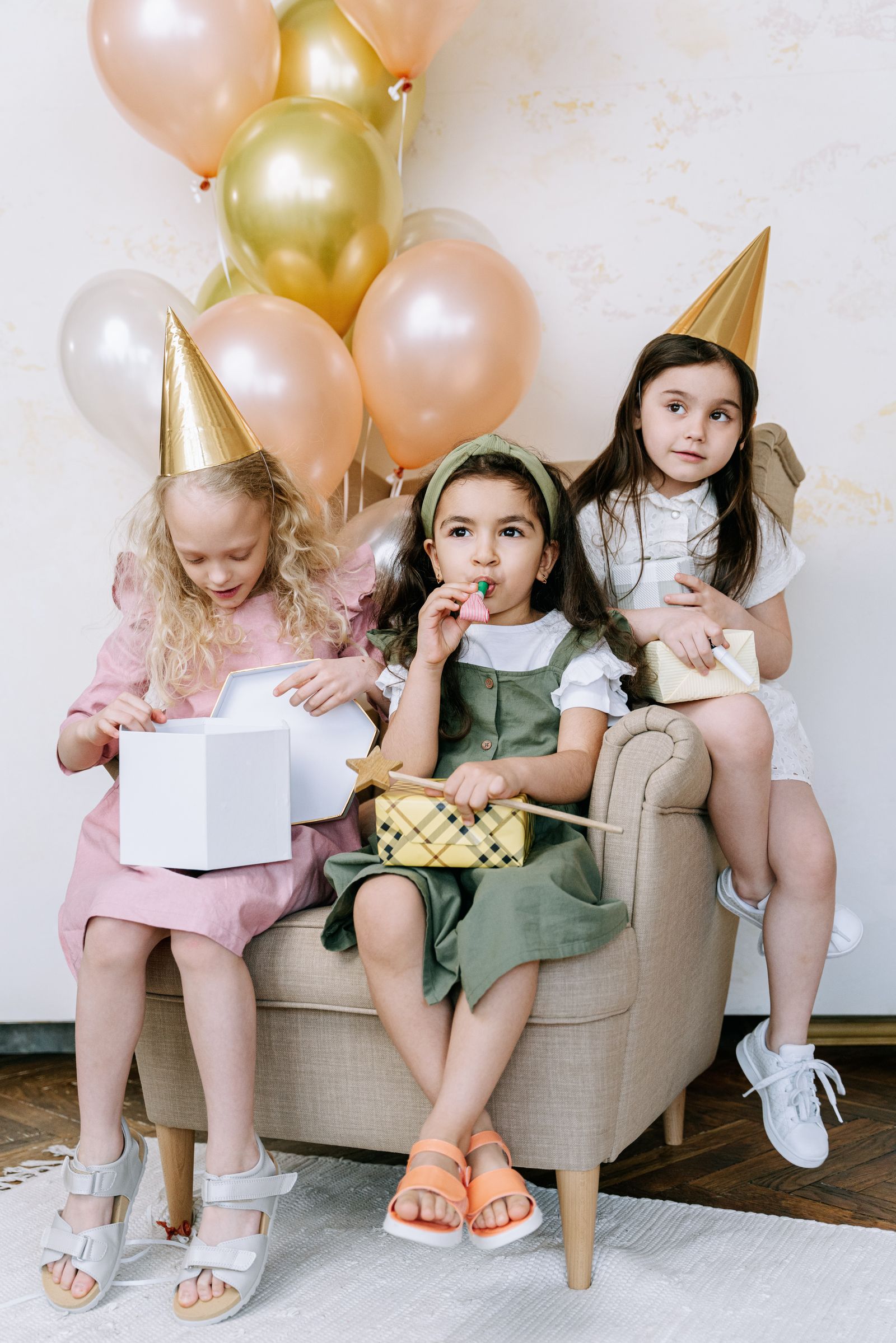 Friends celebrating at a birthday party