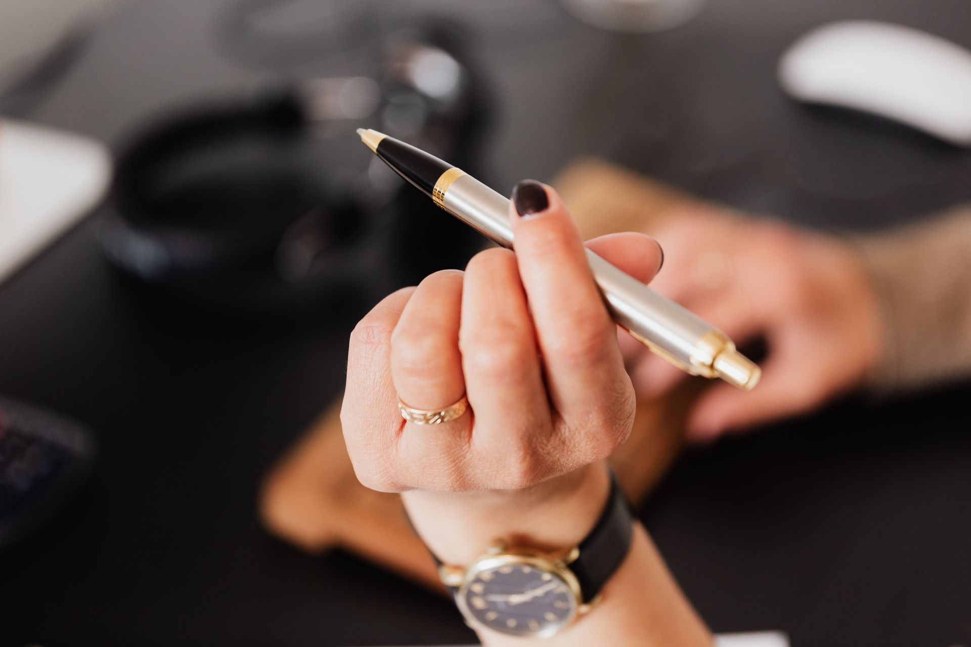Checking emails on a smartphone