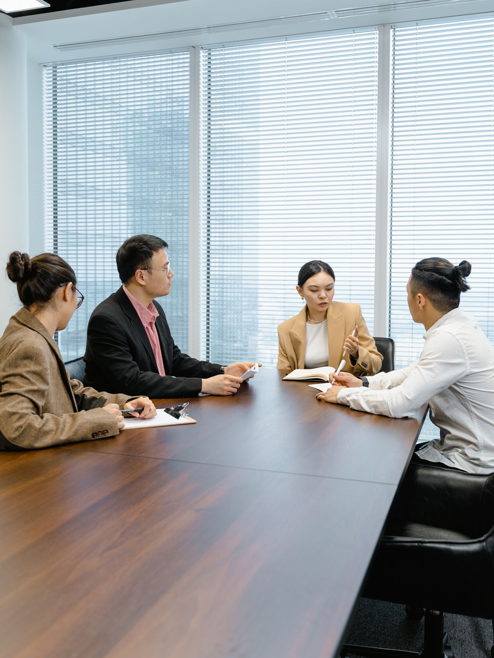 Corporate meeting with presentation
