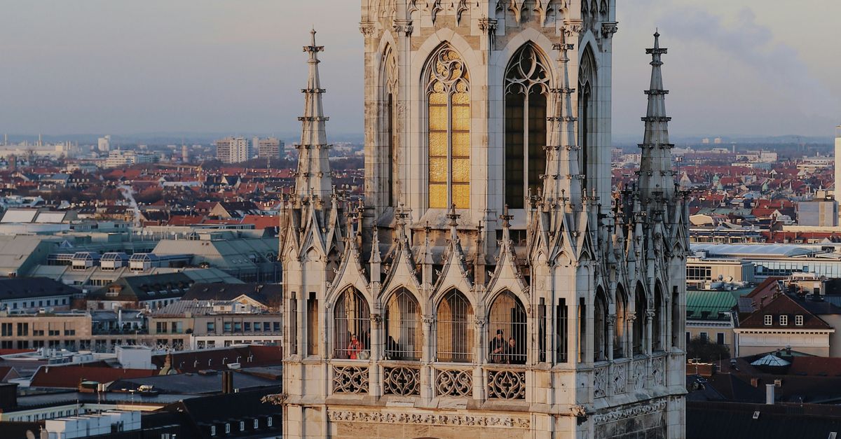 Munich city view with historic rooftops