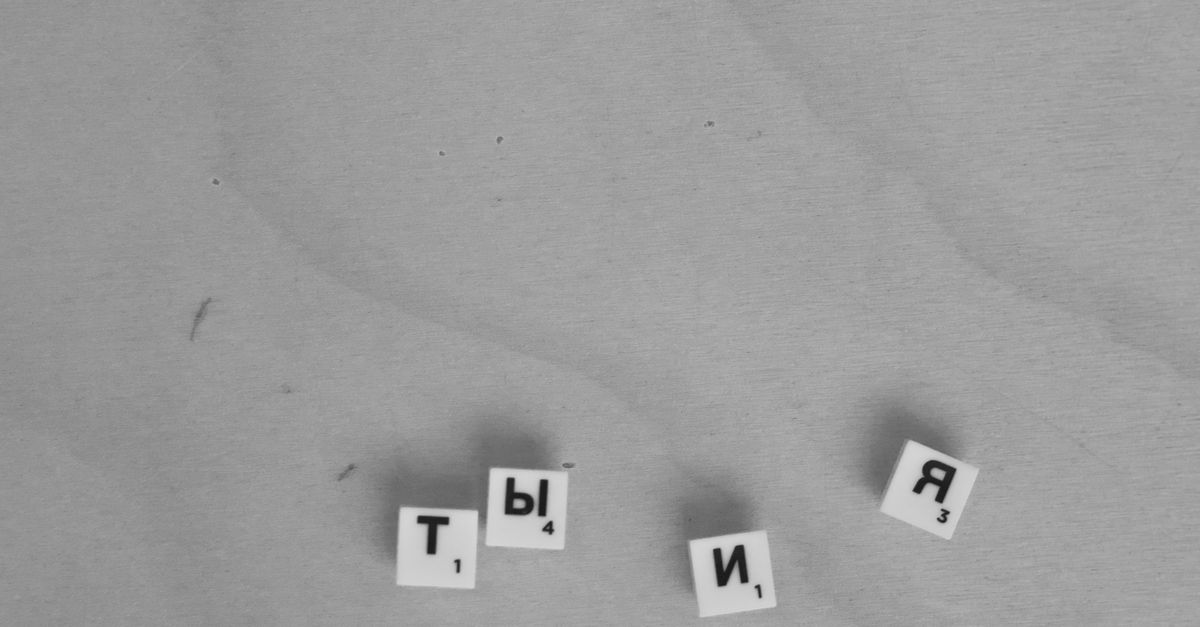 Scrabble pieces arranged on a table