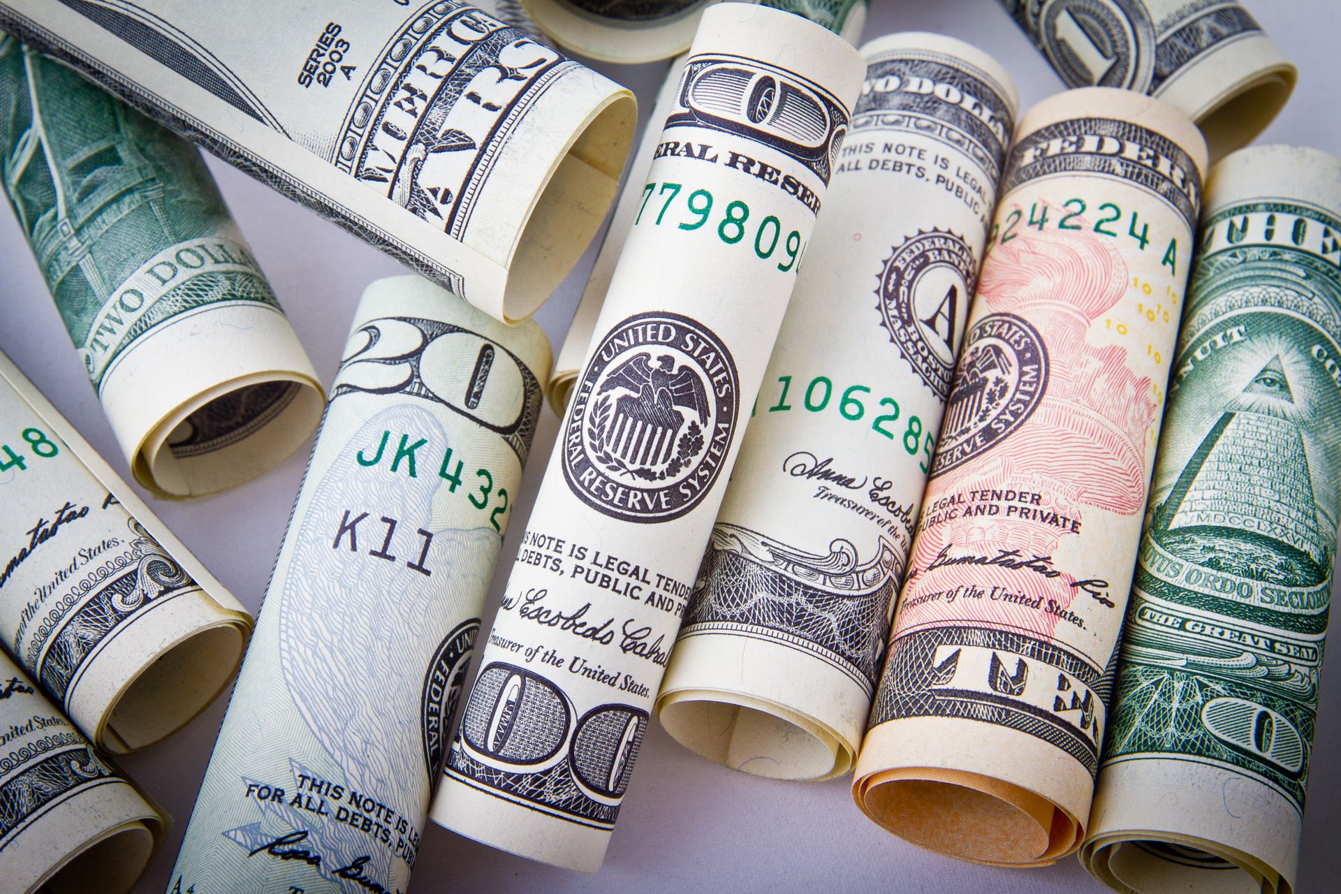 Coins and money for finance concept