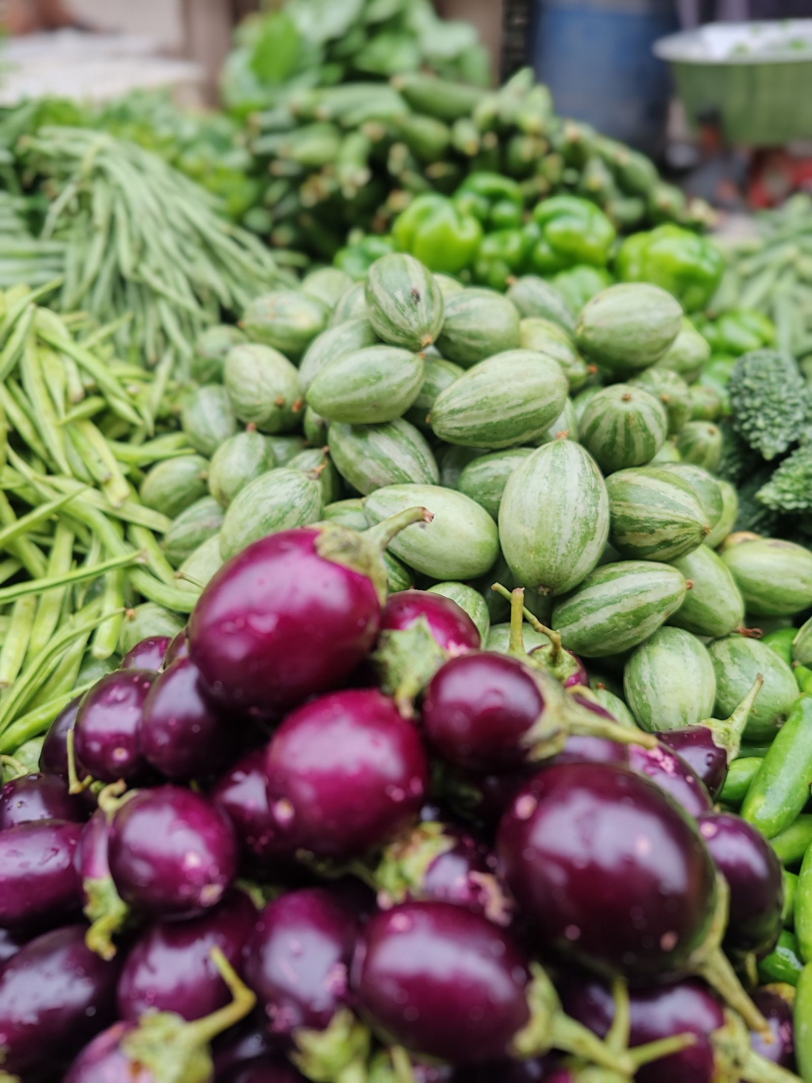 Fresh vegetables at a local market
