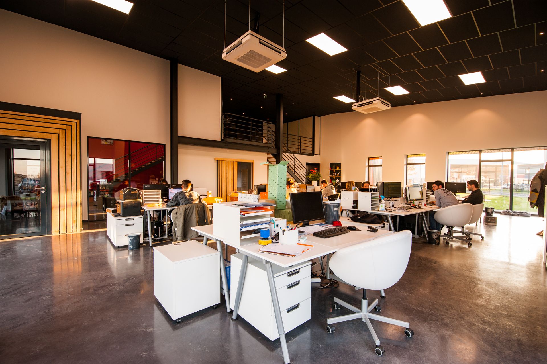 Modern office workspace interior