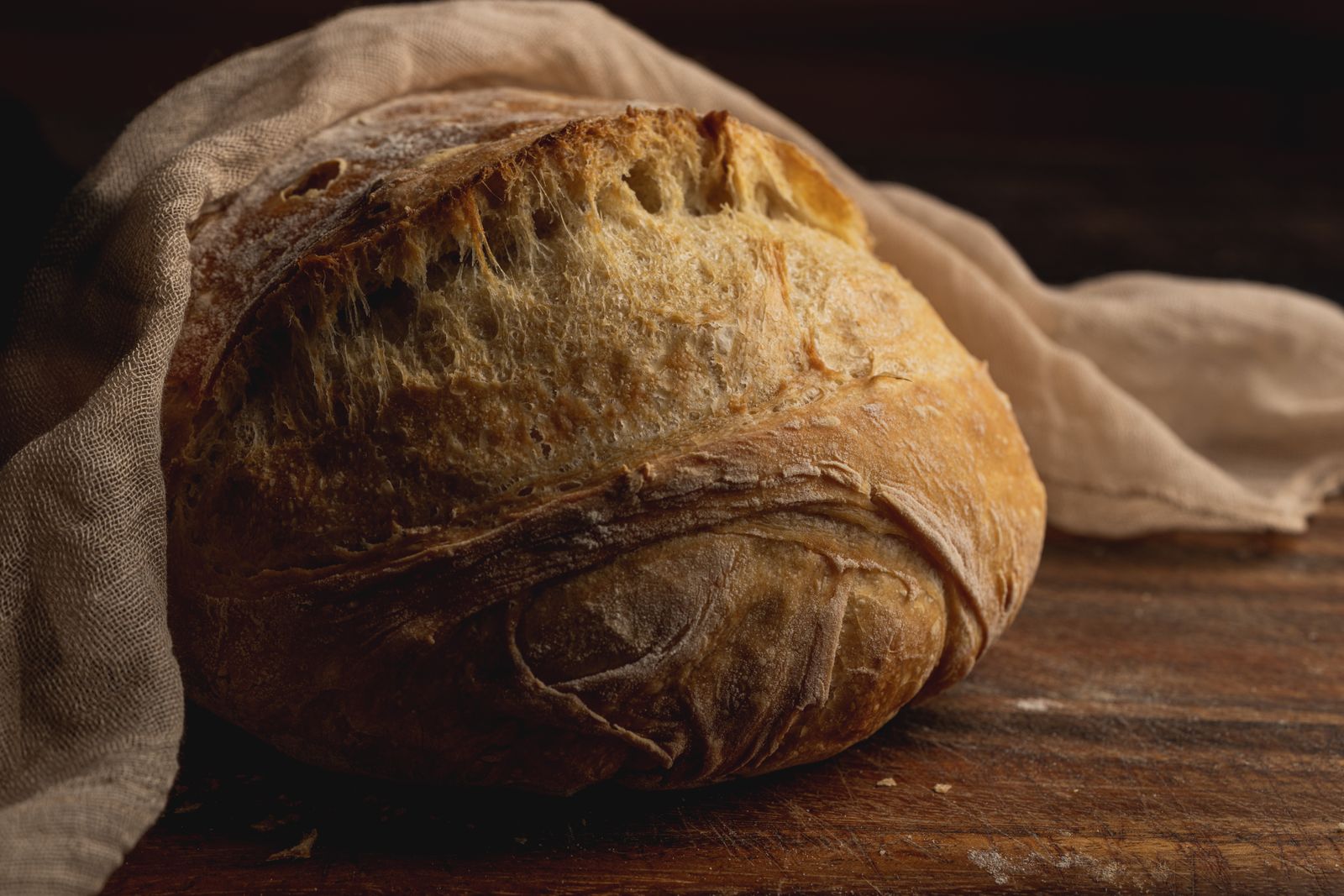 Rustic loaf of bread