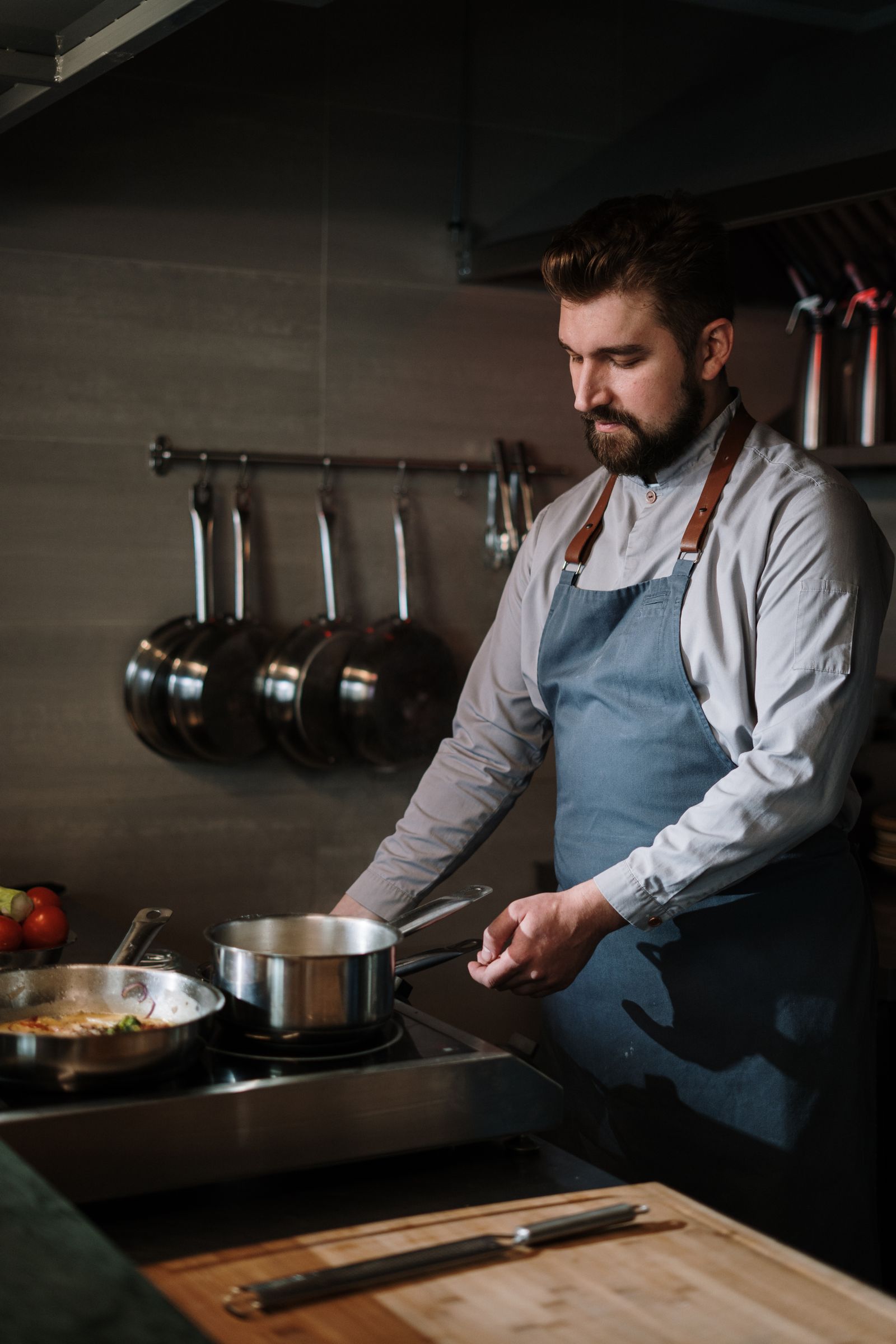 Chef cooking in a kitchen