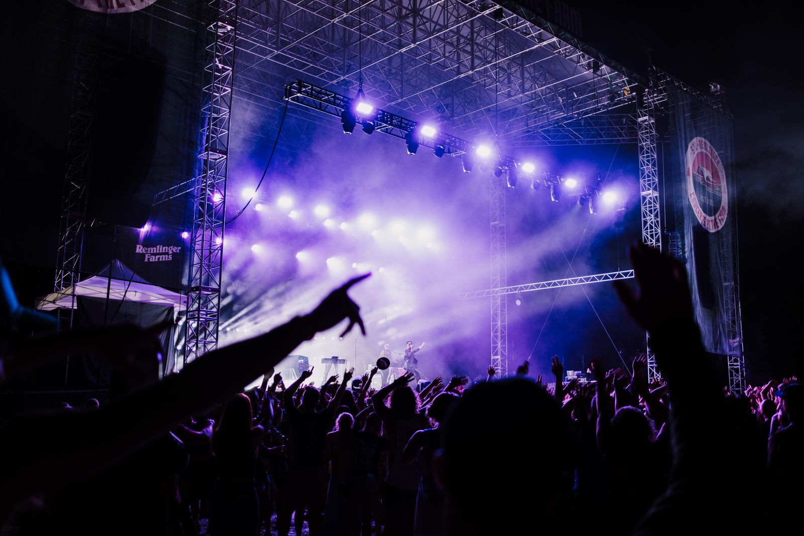 Concert crowd at a live stage