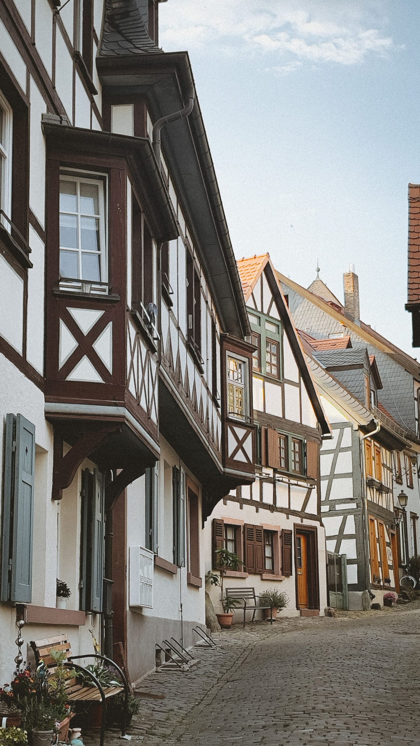 Row of houses on a street in Germany