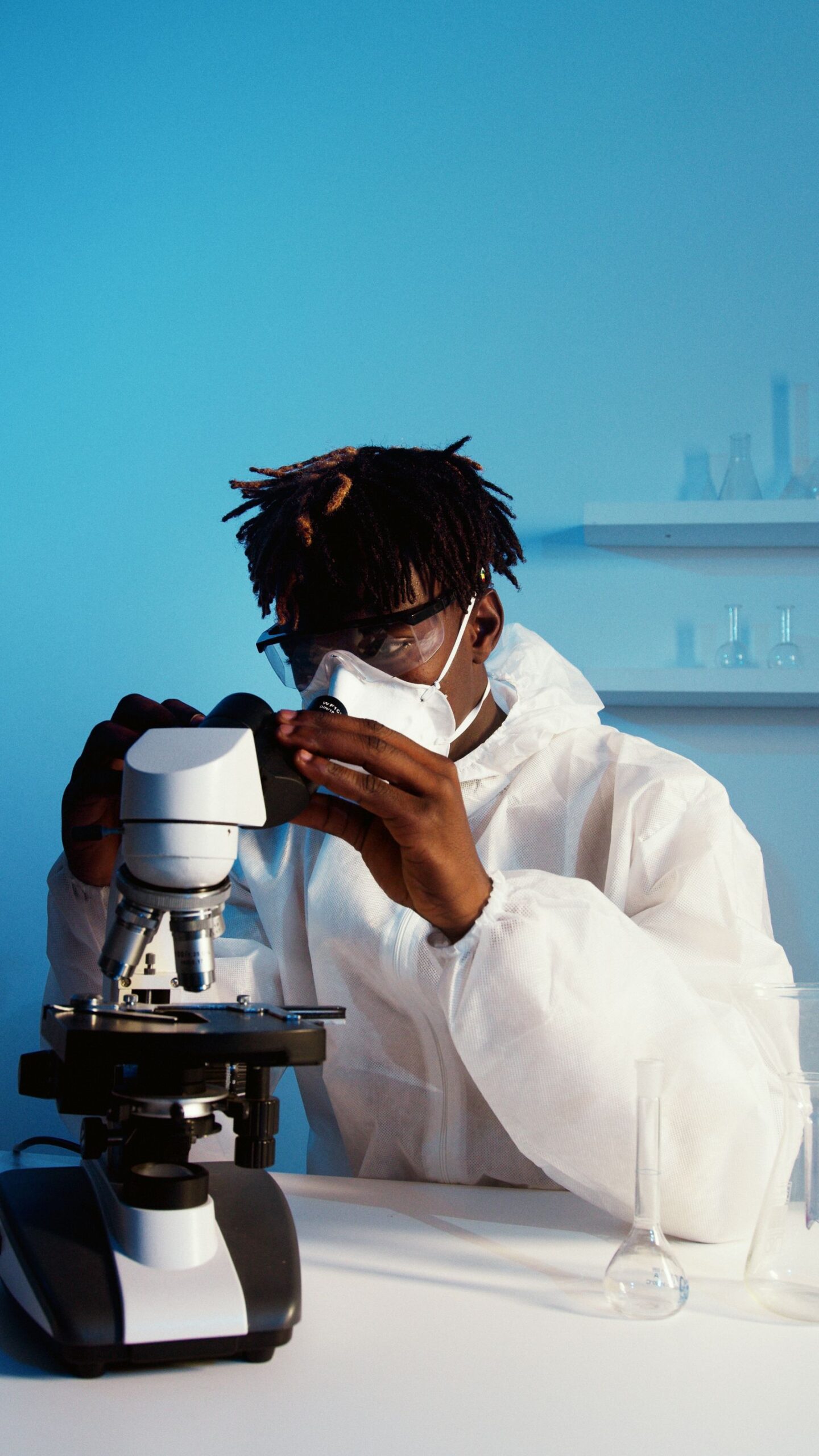Scientist working in a modern laboratory