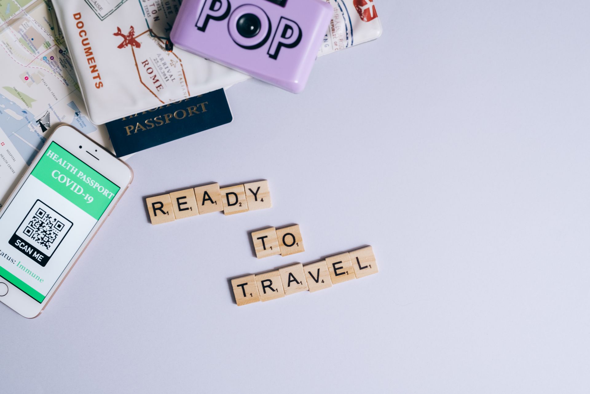 Close-up shot of Scrabble tiles on a table