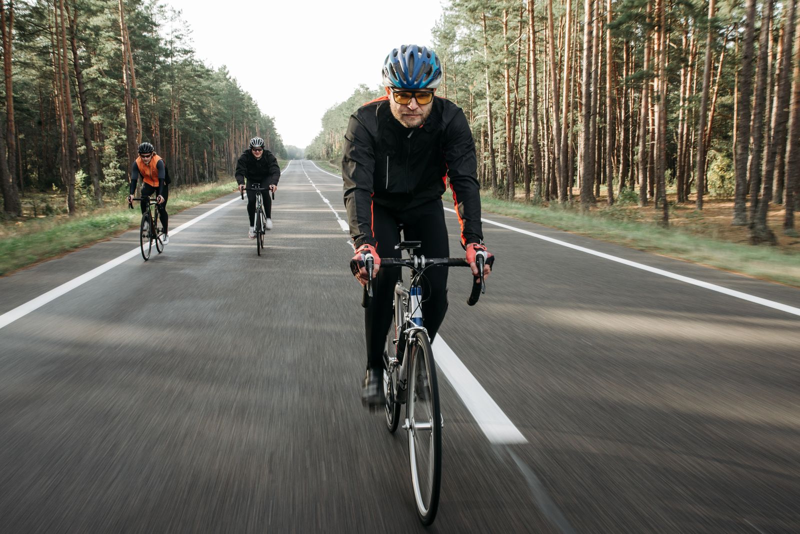 Cyclist on the road
