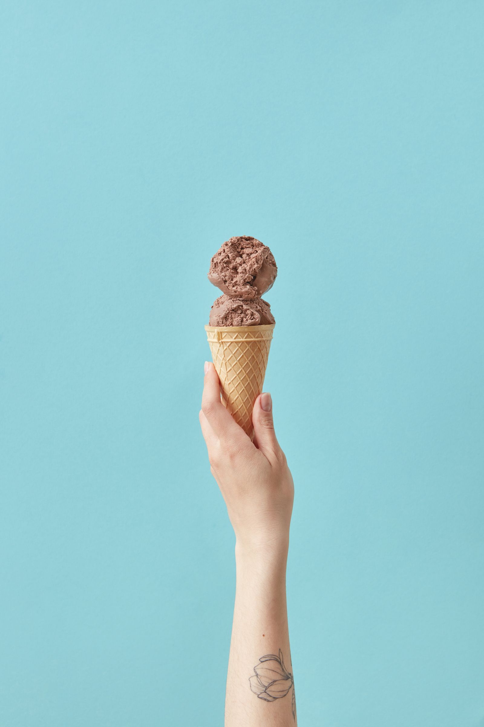 Ice cream cone in summer