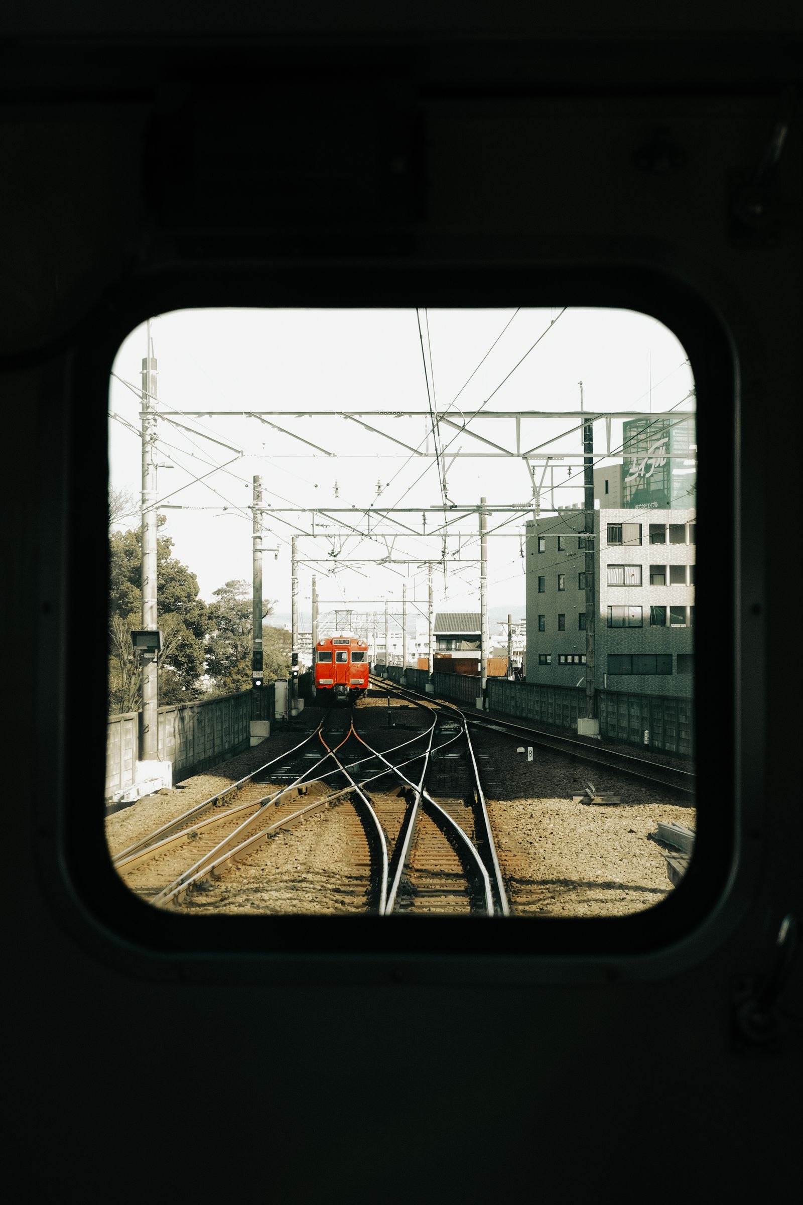 Train window view