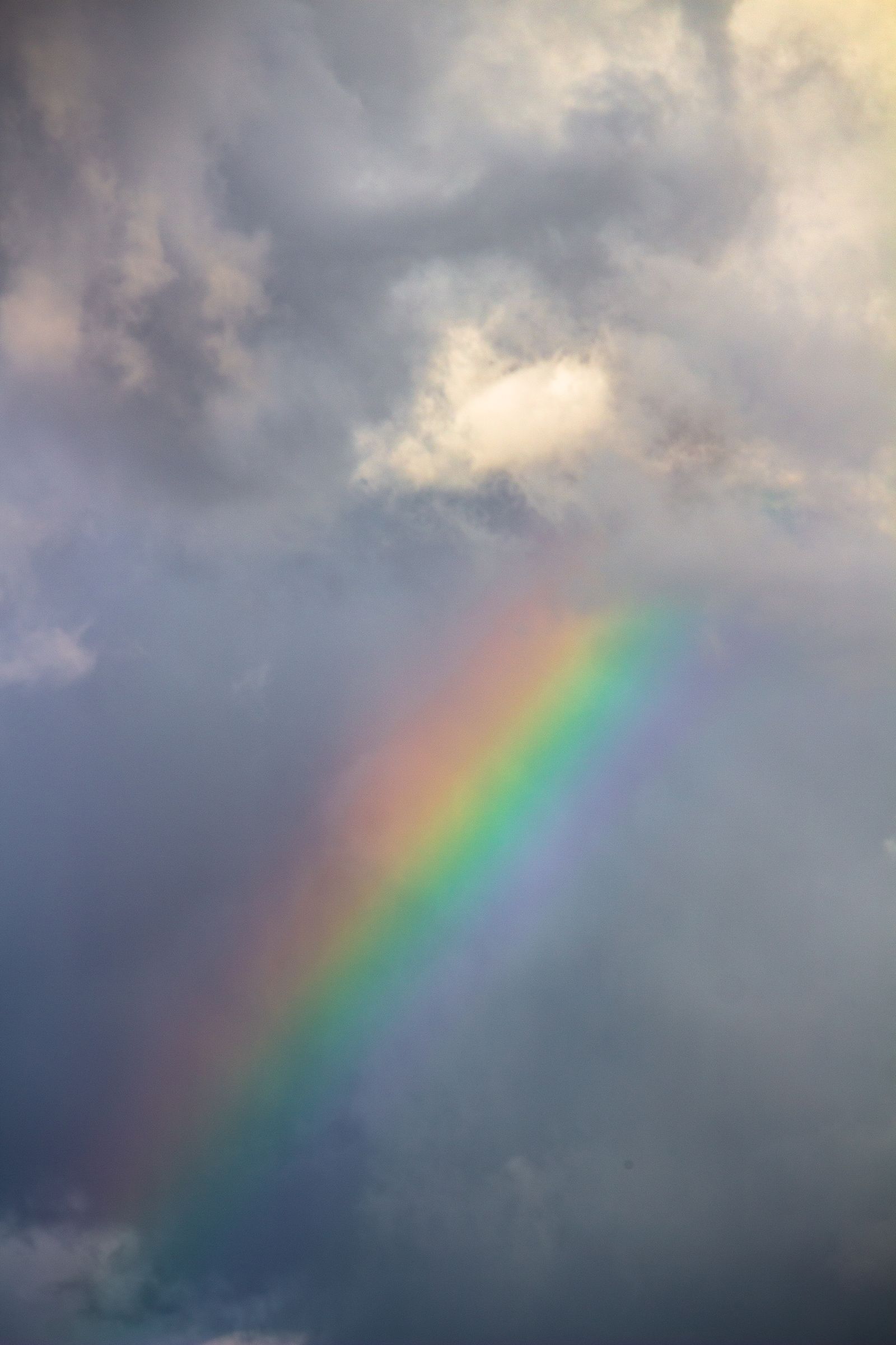 Rainbow arching across the sky