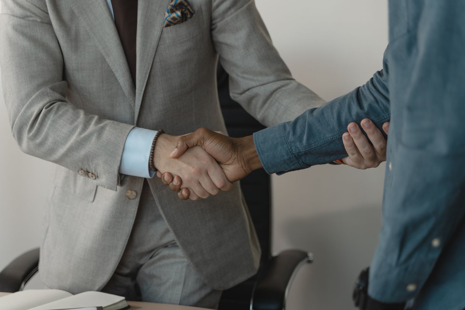 Handshake sealing a business deal
