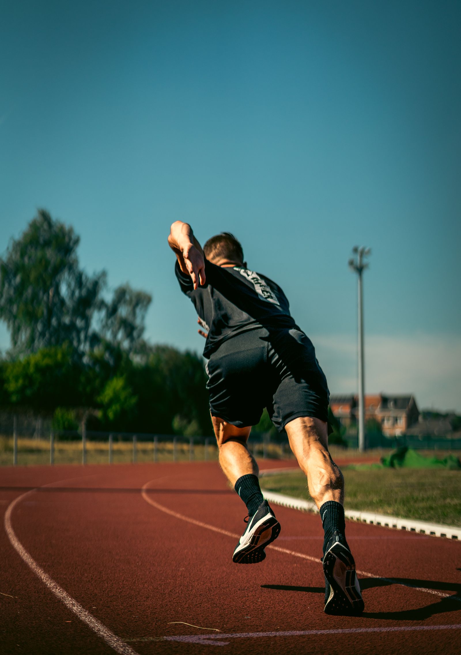 Runner sprinting on a track