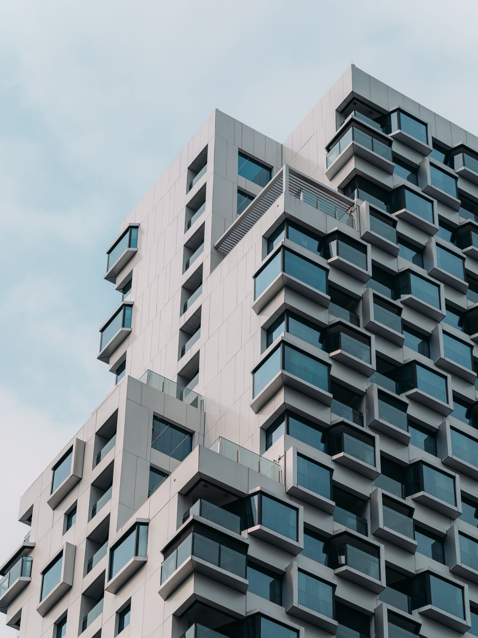 Modern apartment buildings in a city