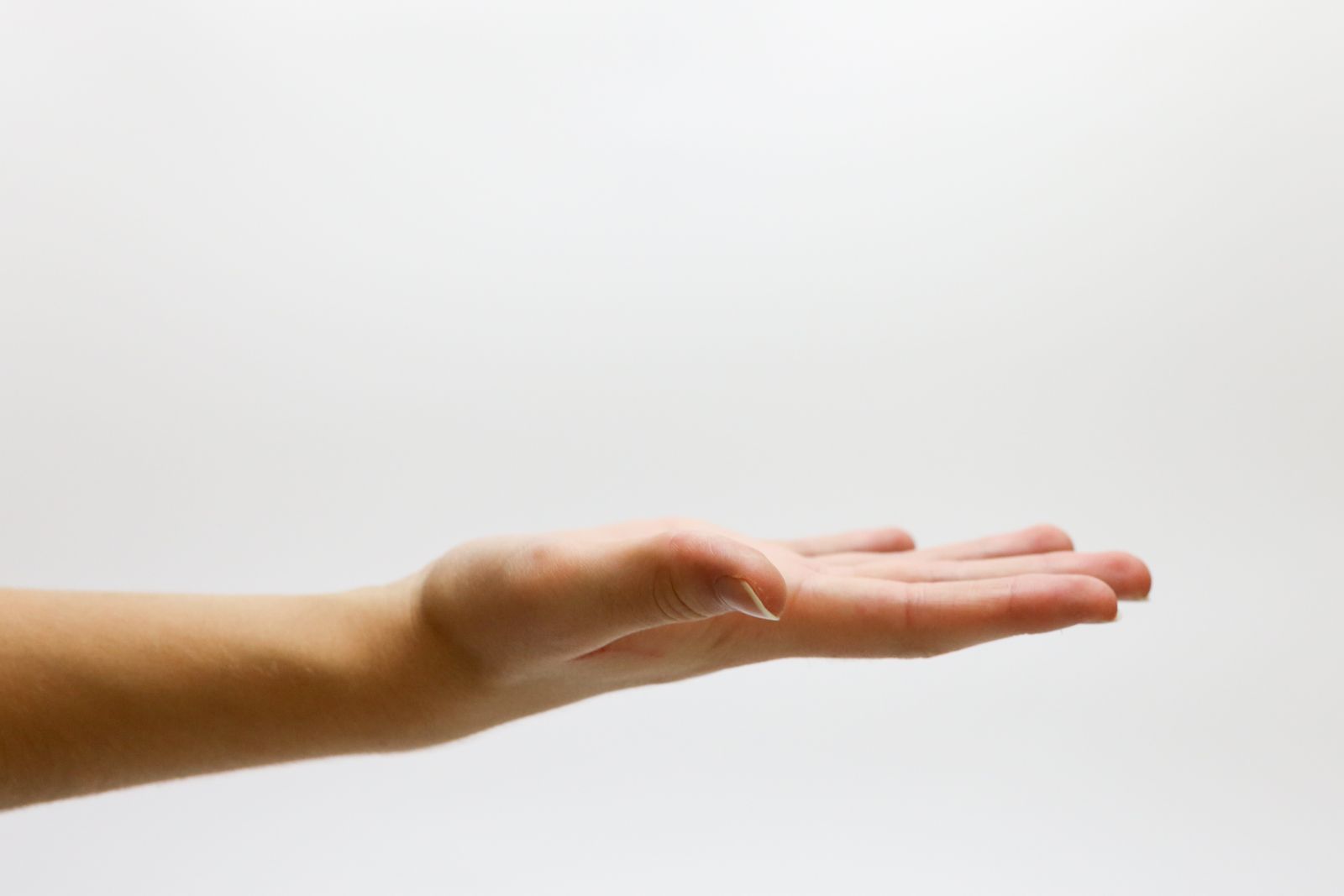 Open human hand with palm facing up (die Hand)