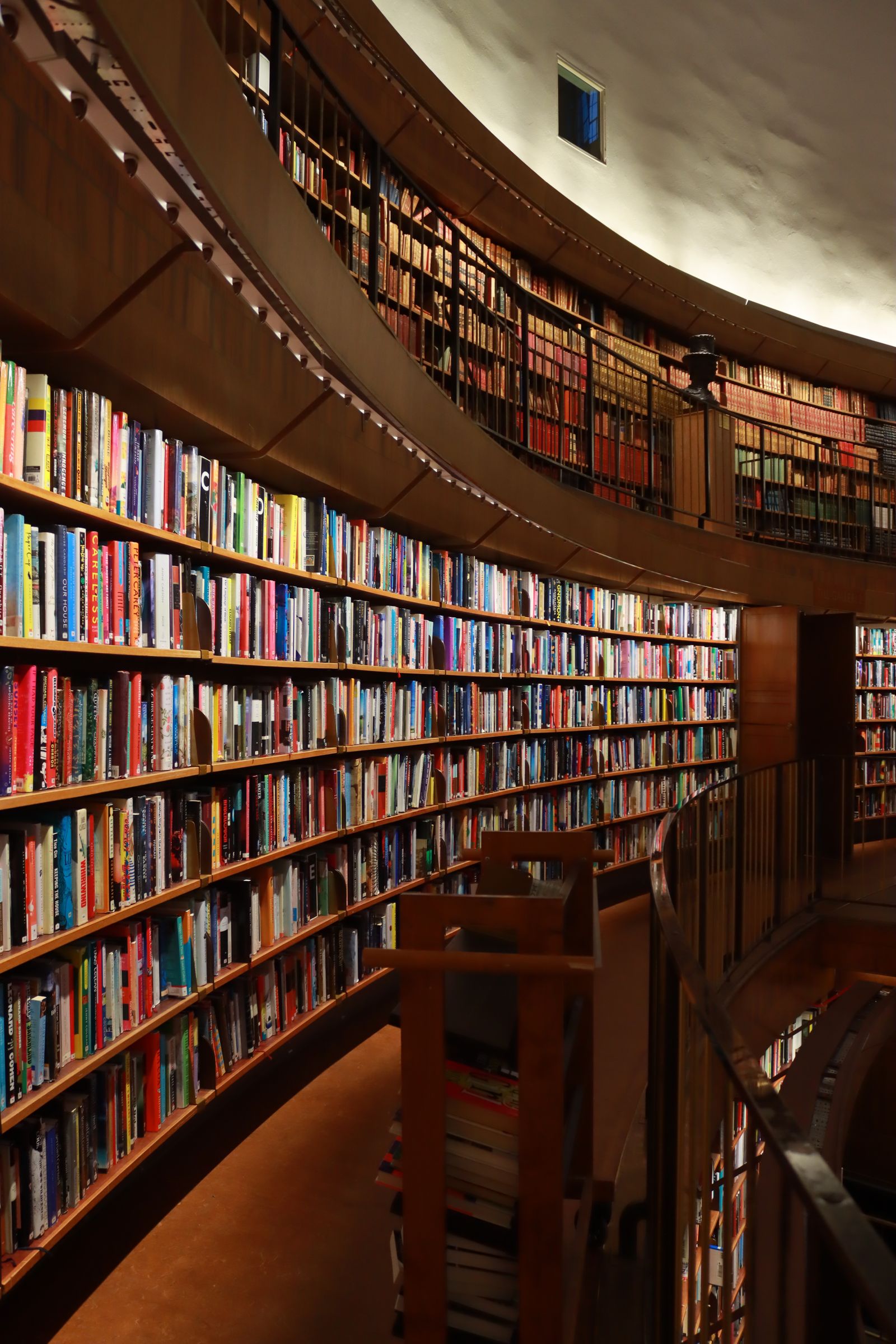 Reading room in a library