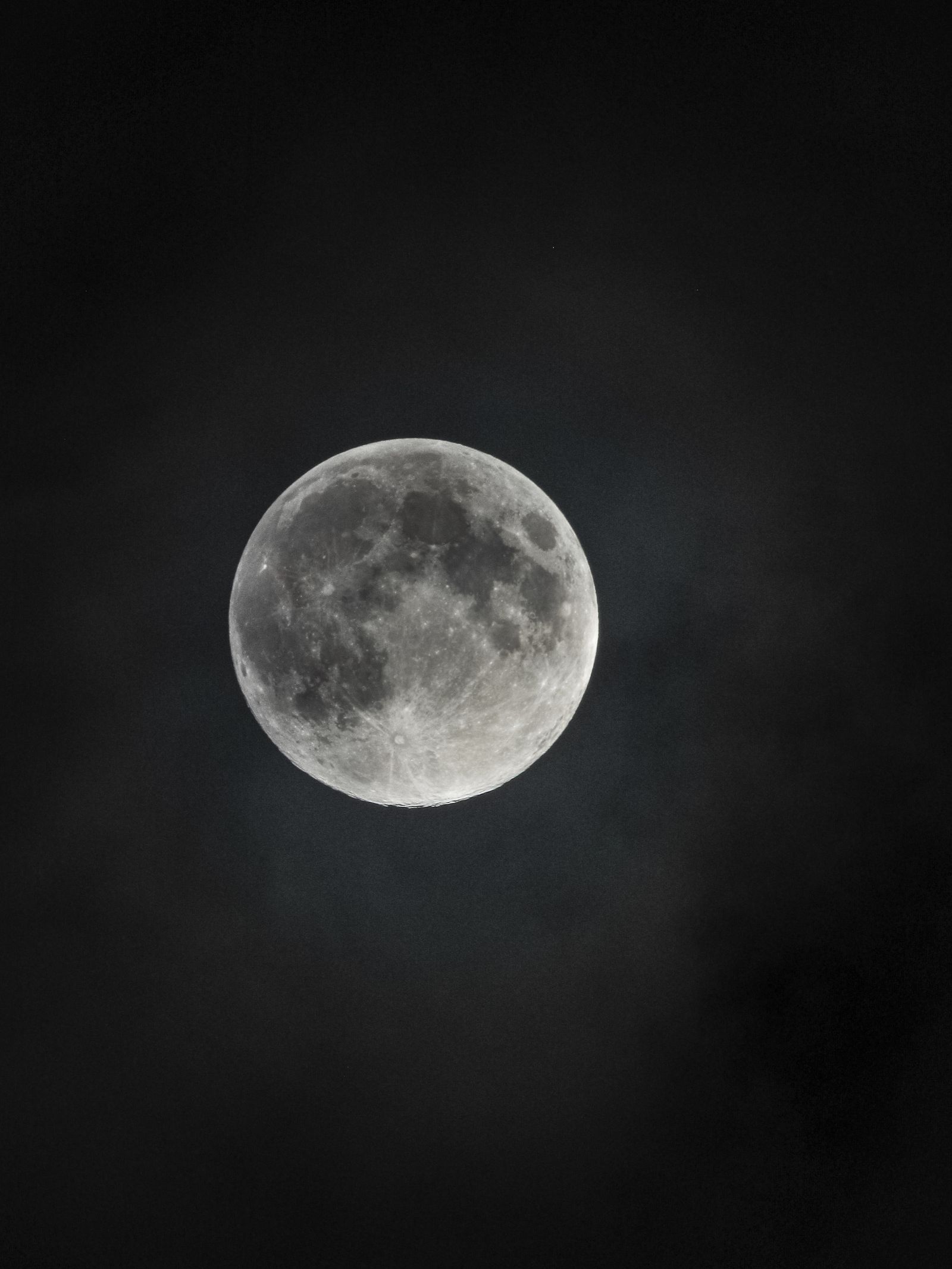 Full moon in night sky
