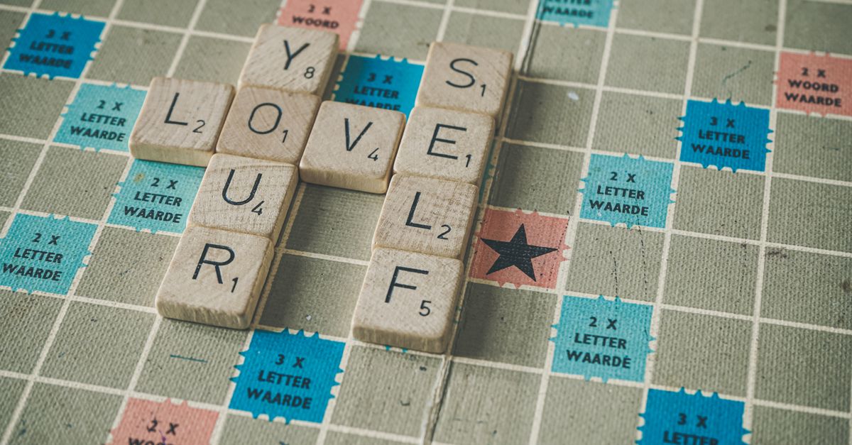 Close-up of Scrabble letter tiles