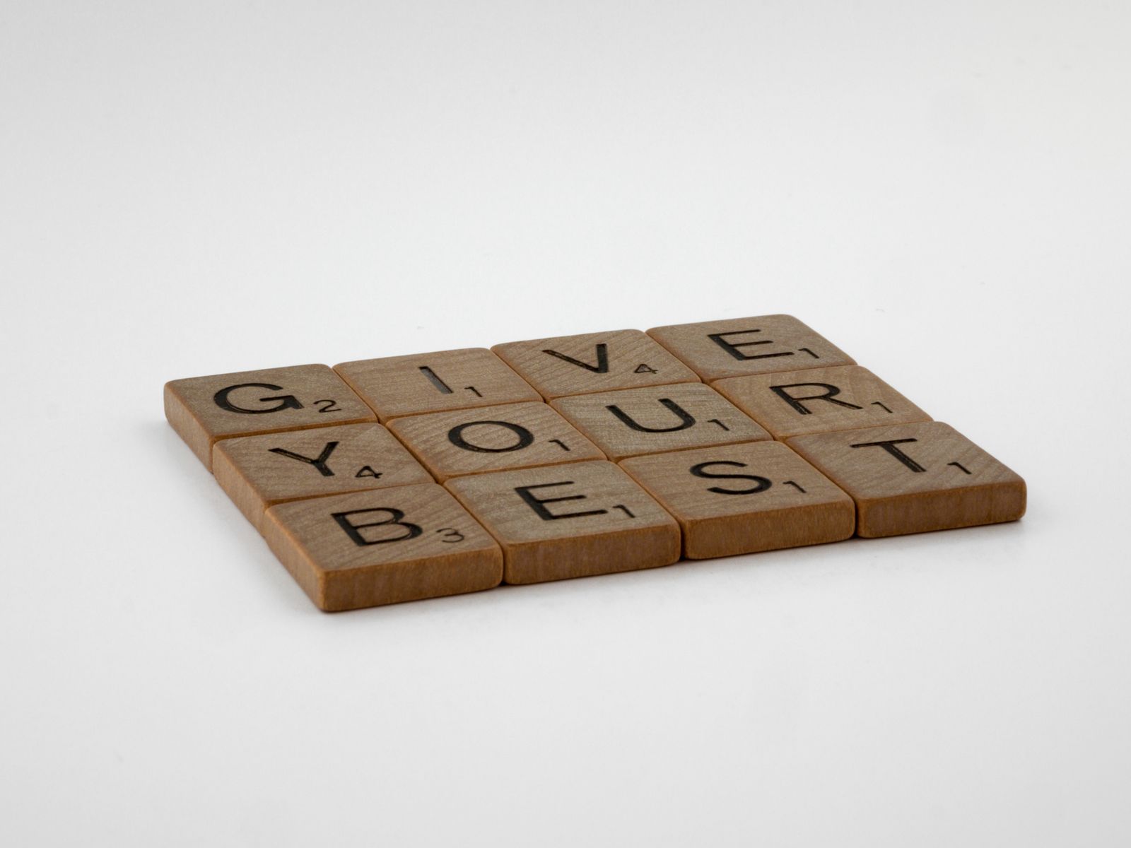 Letter tiles spelling words