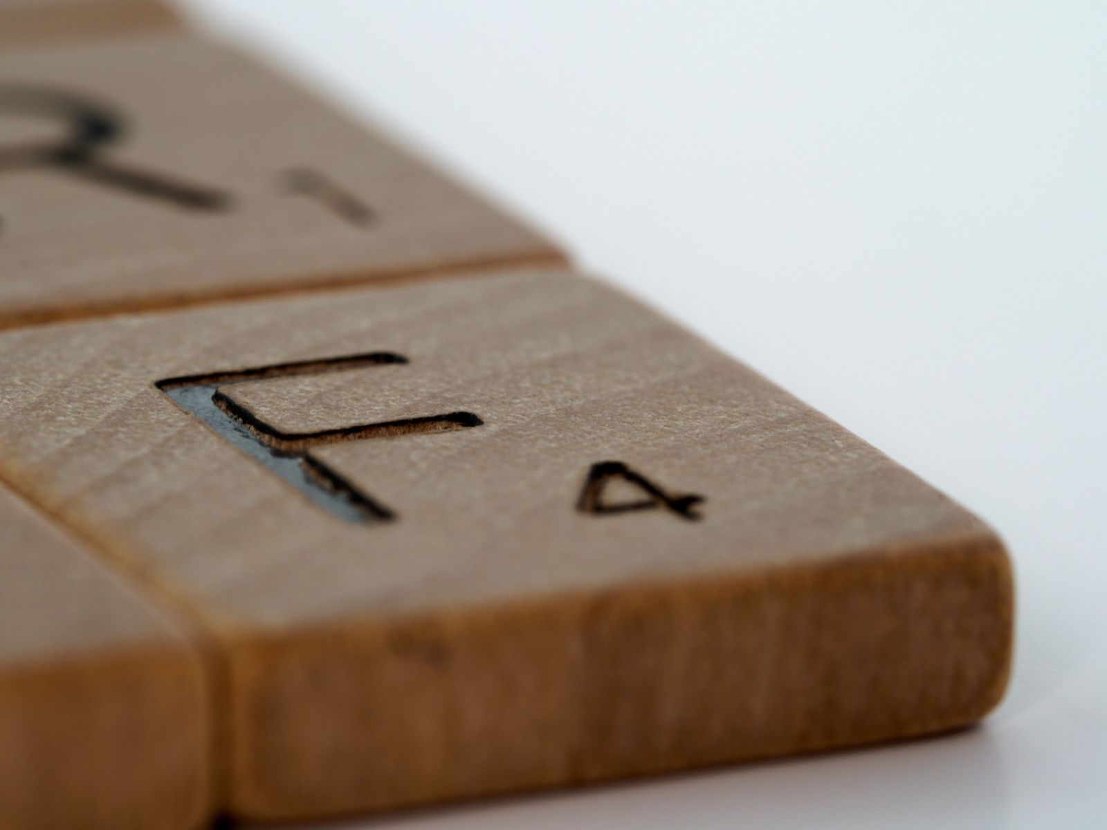 Wooden alphabet tiles