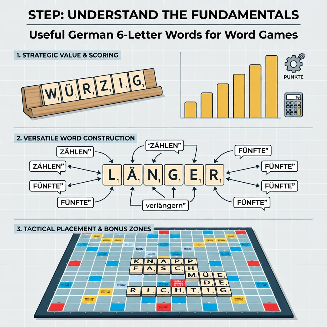 Step 1: Illustration for step: Understand the fundamentals related to Useful German 6-Letter Words for Word
