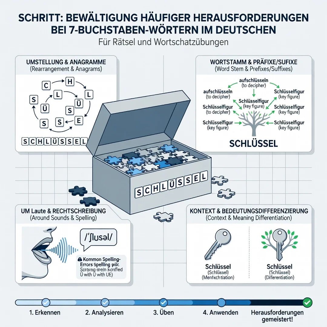 Step 7: Illustration for step: Address common challenges related to German 7-Letter Words for Puzzles and Vo